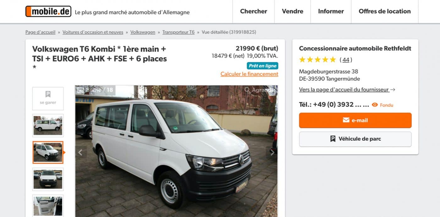 Comment acheter un van moins cher en Allemagne