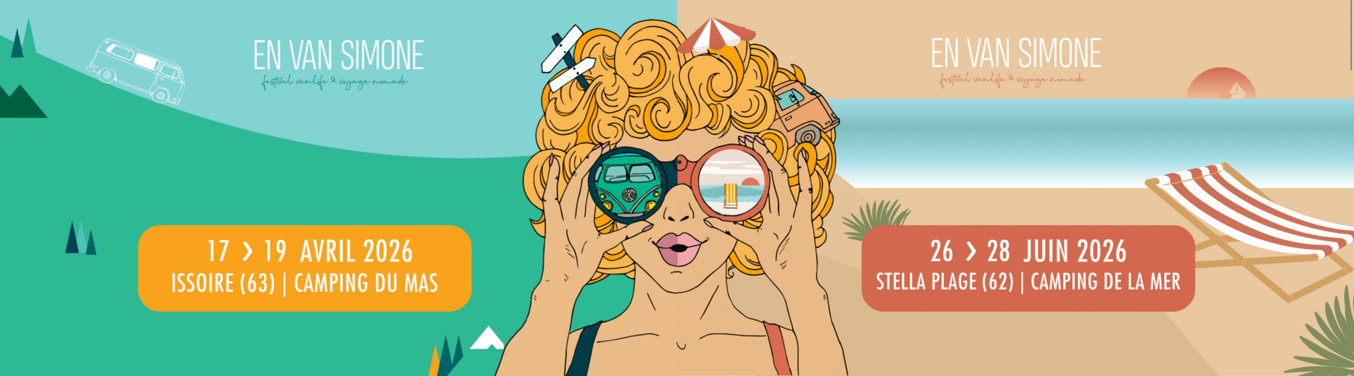 Visuel événement vanlife en van simone Issoire