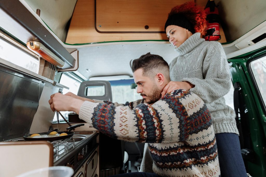 équipement de cuisine en van