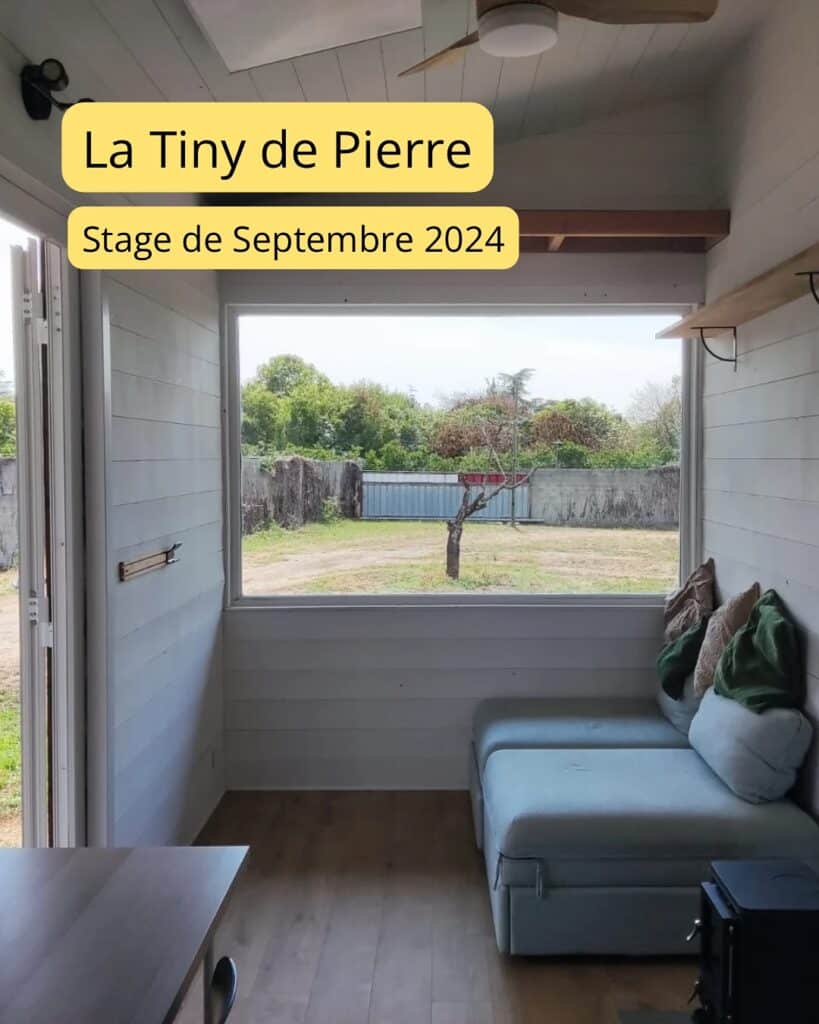 Intérieur Tiny house Pierre, stage 2024